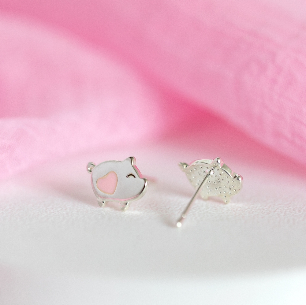 Petite Piggy Earrings - Picture 7 of 8